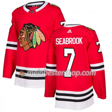 Chicago Blackhawks Brent Seabrook 7 Adidas 2017-2018 Rot Trikot Authentic - Herren